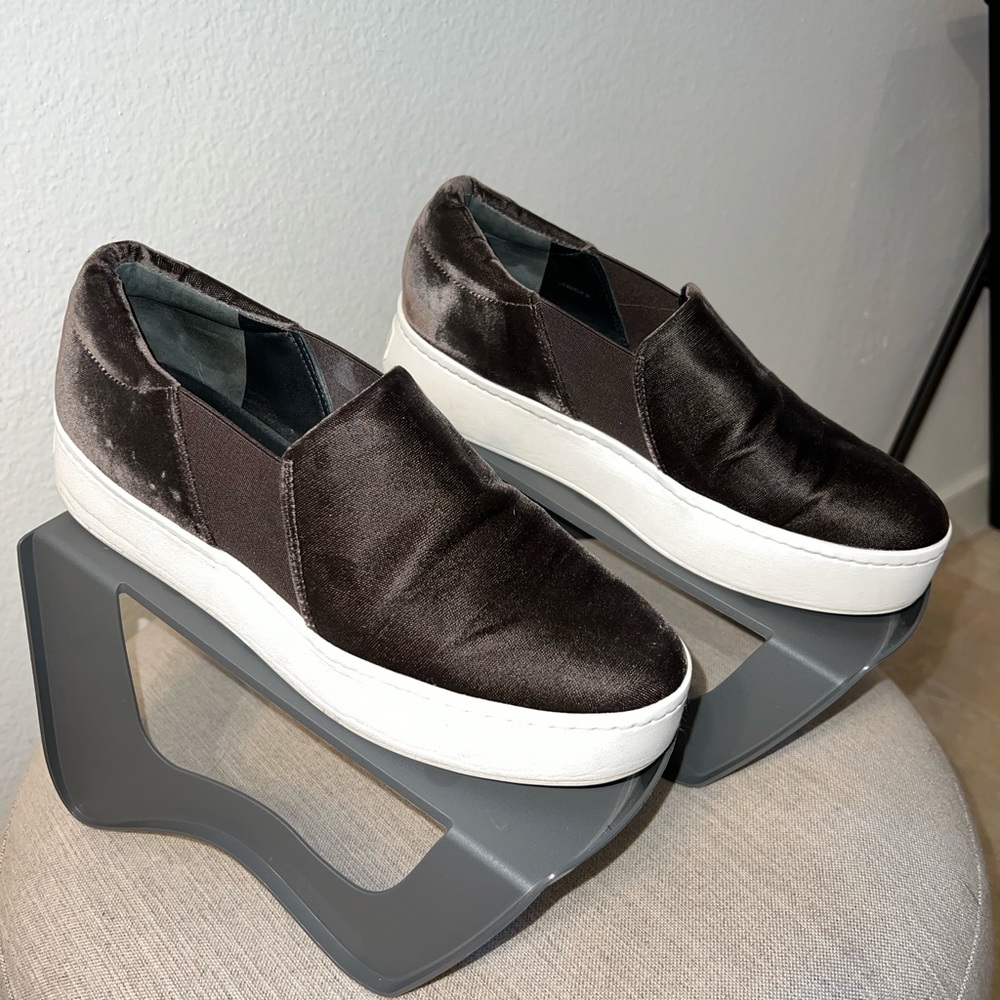 Vince Platform Sneakers Velvet Size 8